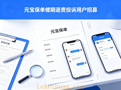 元宝保单过期退费投诉用户招募