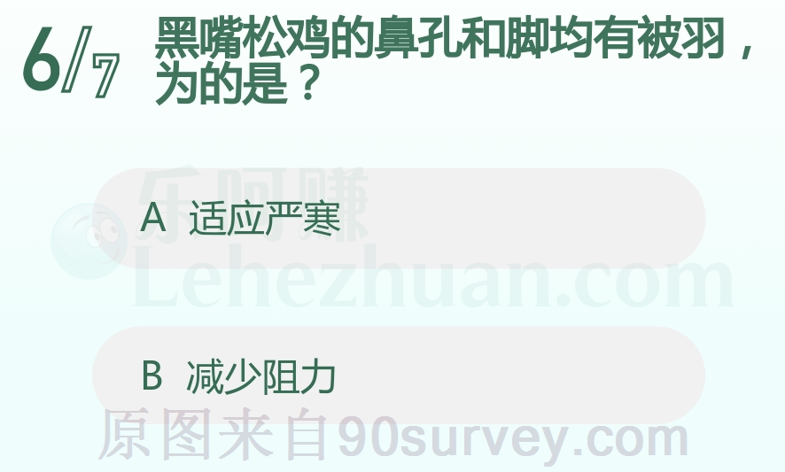 黑嘴松鸡的鼻孔和脚均有被羽，为的是？