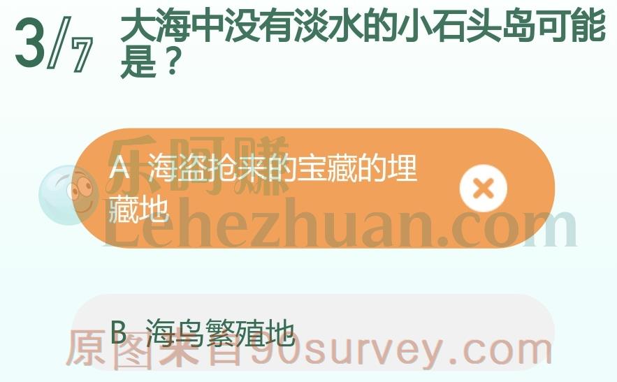 大海中没有淡水的小石头岛可能是?