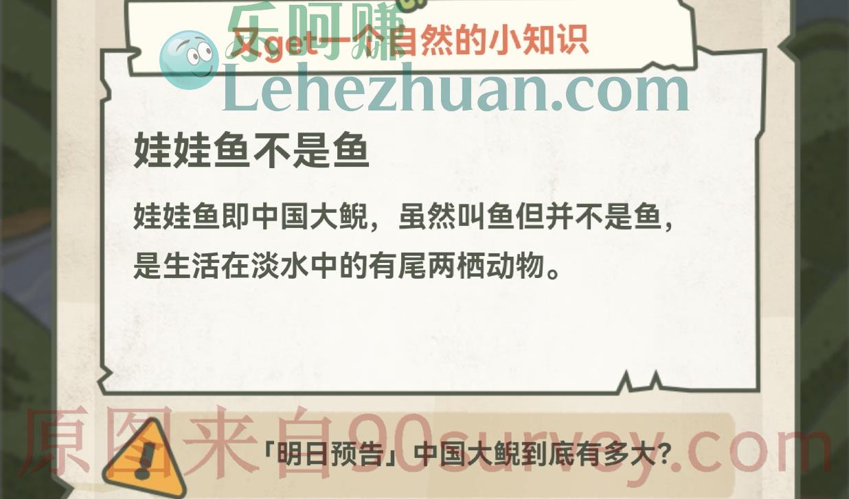 名字里有鱼,但实际上根本不是鱼的是谁?答案:娃娃鱼 名字里有鱼,但实际上根本不是鱼的是谁?答案:娃娃鱼