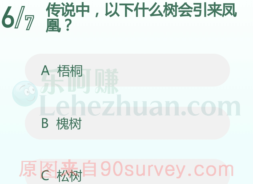传说中，以下什么树会引来凤凰？