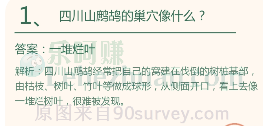 四川山鹧鸪的巢穴像什么?