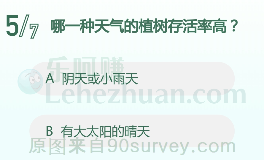 哪一种天气的植树存活率高？