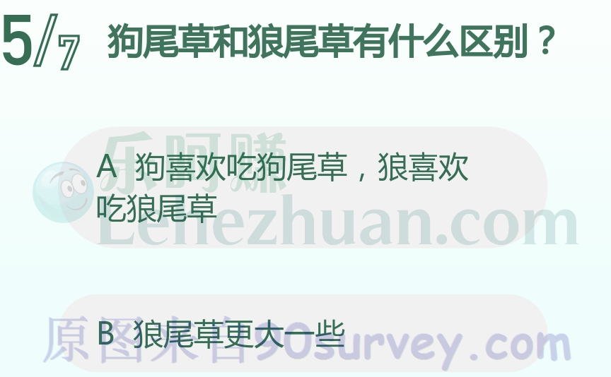 狗尾草比狼尾草小一些 狗尾草比狼尾草小一些