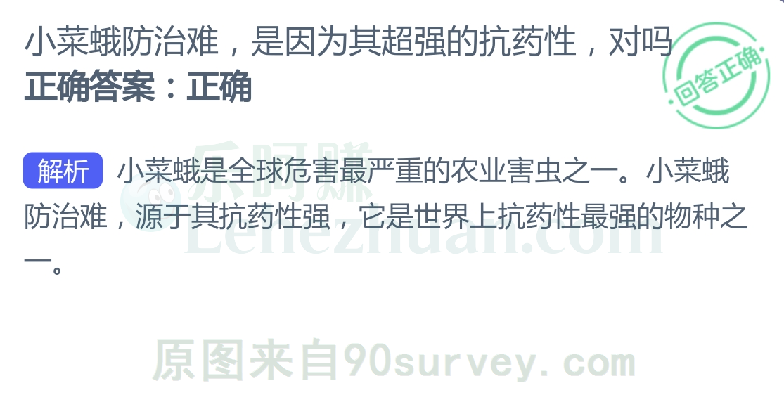 小菜蛾防治难,是因为其超强的抗药性,对吗?
