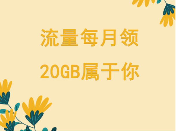 【20GB免费流量】仅限山西省联通手机号用户领取 【20GB免费流量】仅限山西省联通手机号用户领取