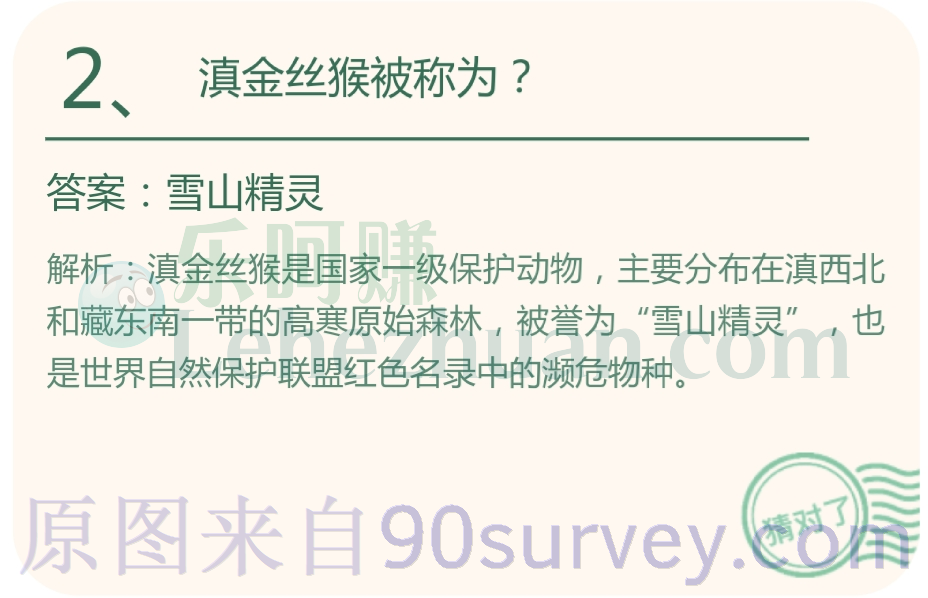 滇金丝猴被称为?