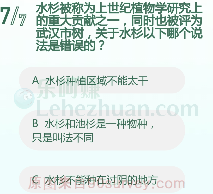 关于水杉以下哪个说法是错误的?