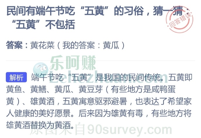 民间有端午节吃“五黄”的习俗,猜“五黄”不包括?
