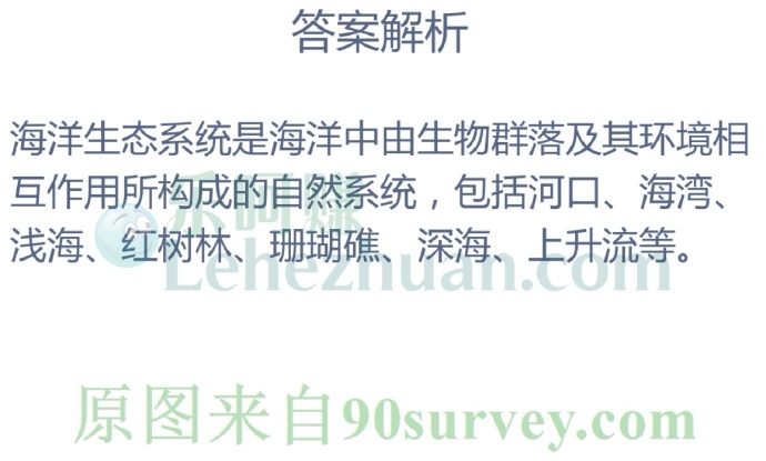 我国海洋生态系统类型不包括?