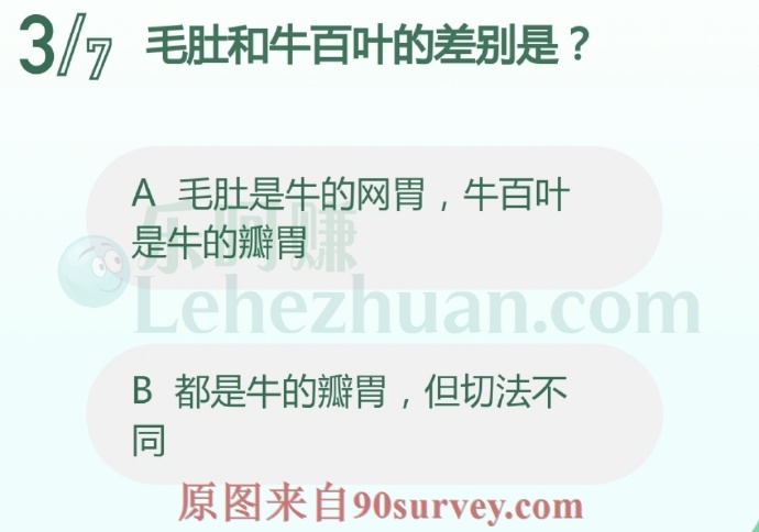 毛肚和牛百叶切法不同