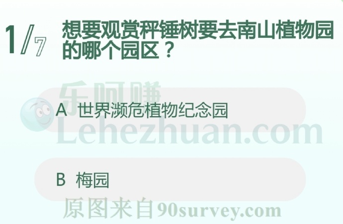 想要观赏秤锤树要去南山植物园的哪个园区?