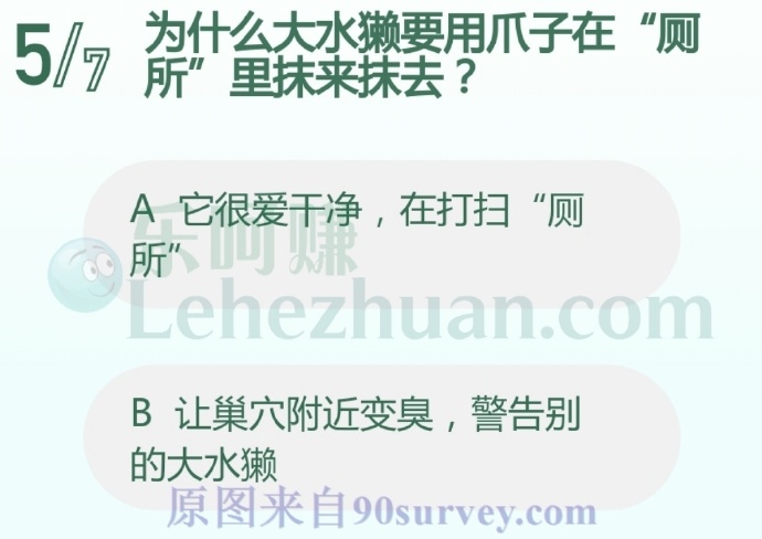 为什么大水獭要用爪子在“厕所”里抹来抹去?