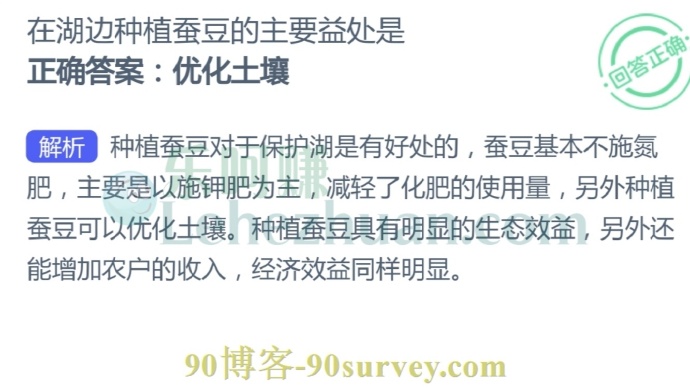 在湖边种植蚕豆的主要益处是?