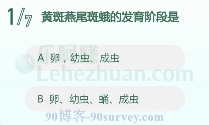 黄斑燕尾斑蛾的发育阶段是?