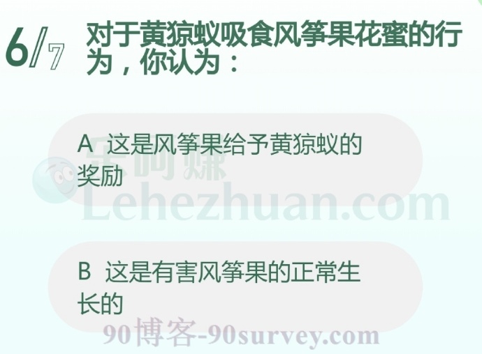 对于黄猄蚁吸食风筝果花蜜的行为,你认为?
