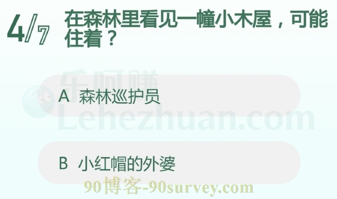 在森林里看见一幢小木屋,可能住着?