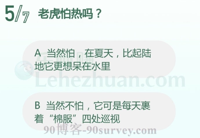 老虎怕热