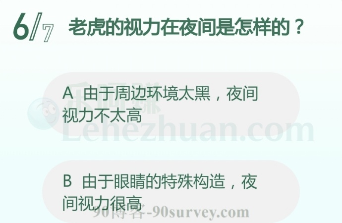 老虎的视力在夜间是怎样的?