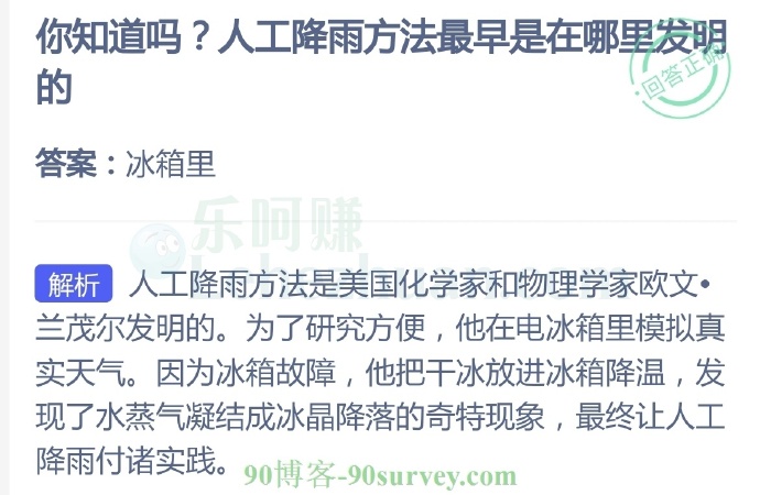 你知道吗人工降雨方法最早是在哪里发明的?