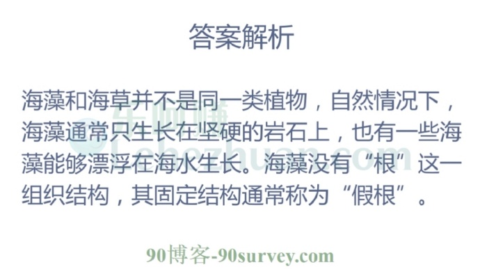 海藻有“根”这一组织结构么?