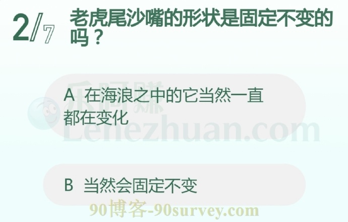 老虎尾沙嘴的形状是固定不变的吗?