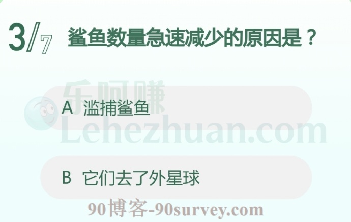 鲨鱼数量急速减少的原因是?