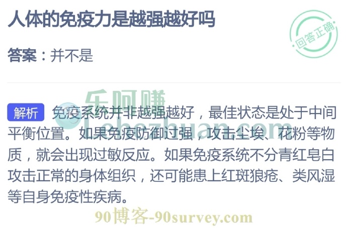 人体的免疫力是越强越好吗?