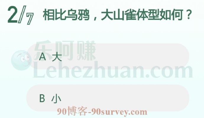 相比乌鸦,大山雀体型如何?