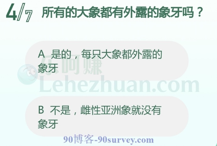 所有的大象都有外露的象牙吗?