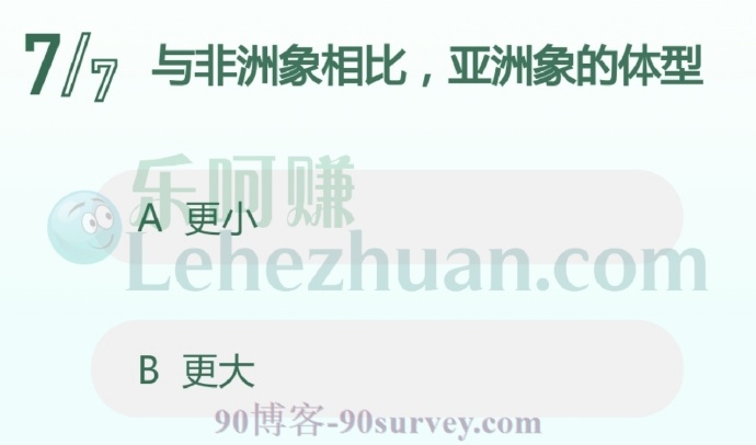 与非洲象相比,亚洲象的体型?