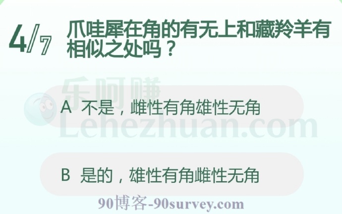 爪哇犀在角的有无上和藏羚羊有相似之处吗?