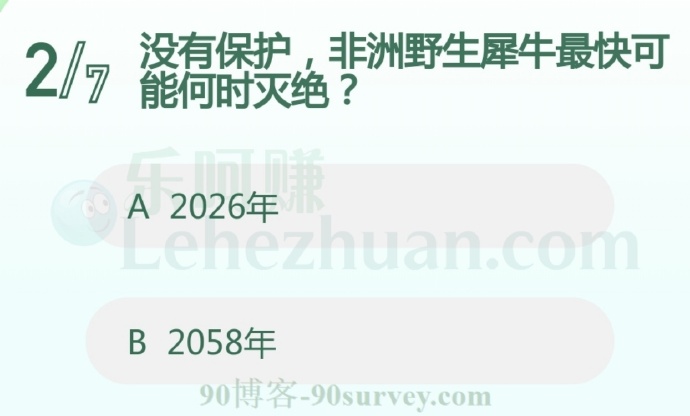 没有保护,非洲野生犀牛最快可能何时灭绝?