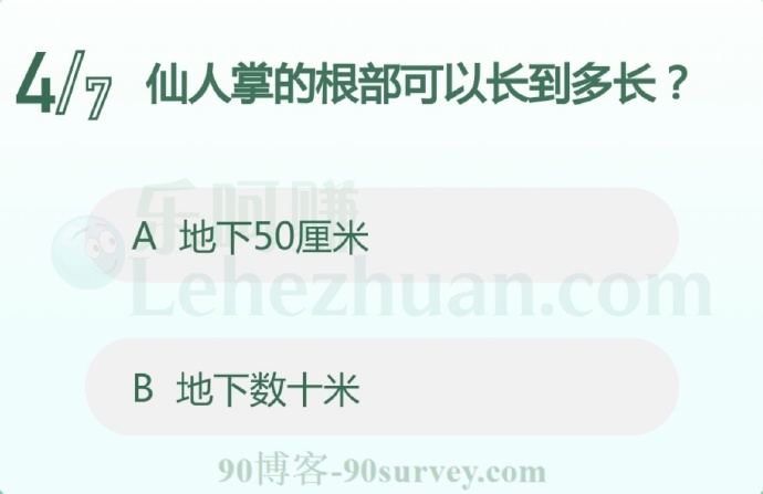 仙人掌的根部可以长到多长?