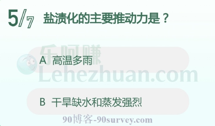 盐渍化的主要推动力是?