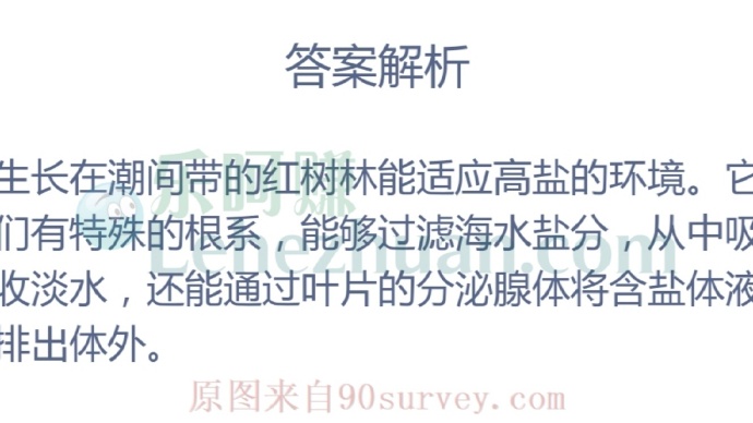 哪种海洋生态更适应高盐的潮间带环境?