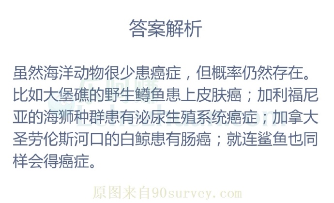 海洋动物也会得癌症吗?