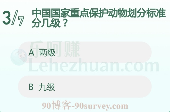 我国国家重点保护动物划分标准分几级?