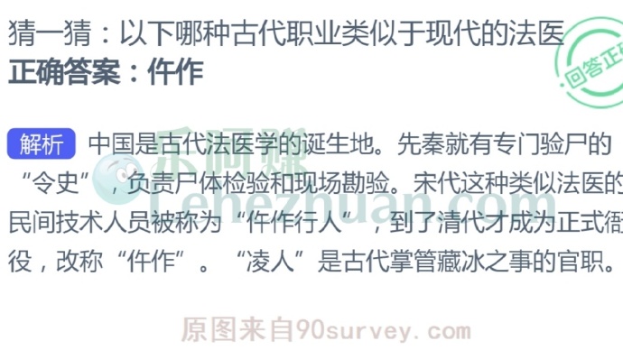 哪种古代职业类似于现代的法医?