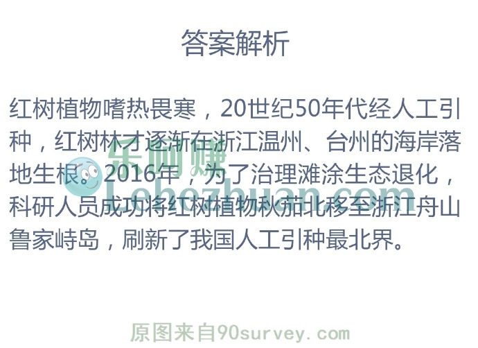 哪个省份是我国红树林人工引种的最北端?