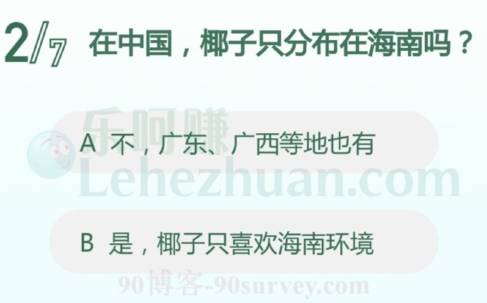 在我国,椰子只分布在海南吗?