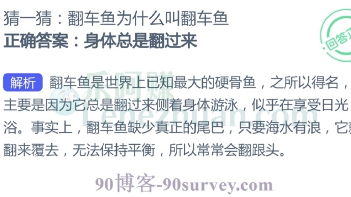 翻车鱼为什么叫翻车鱼?