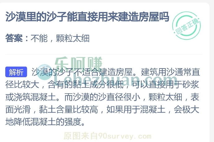 沙漠里的沙子能直接用来建造房屋吗?