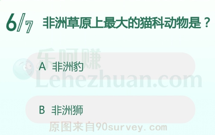 非洲草原上最大的猫科动物是?