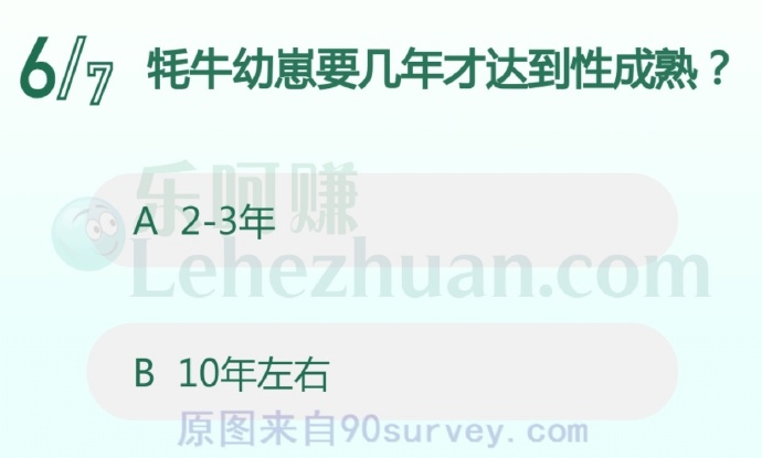 牦牛幼崽要几年才达到性成熟?