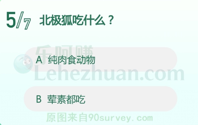 北极狐是纯肉食动物