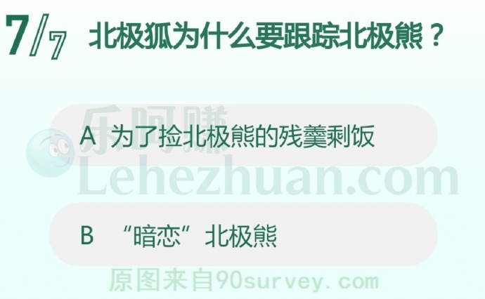 北极狐为什么要跟踪北极熊?