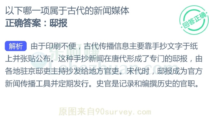 以下哪一项属于古代的新闻媒体?