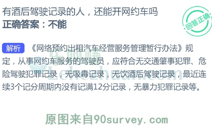 有酒后驾驶记录的人,还能开网约车吗?