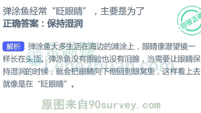 弹涂鱼经常“眨眼睛”,主要是为了?